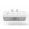 Castello Usa Nile 60" Wall Mounted Gray Vanity With White Top And Gold Handles CB-MC-60G-GLD-2053-WH - alternate 7
